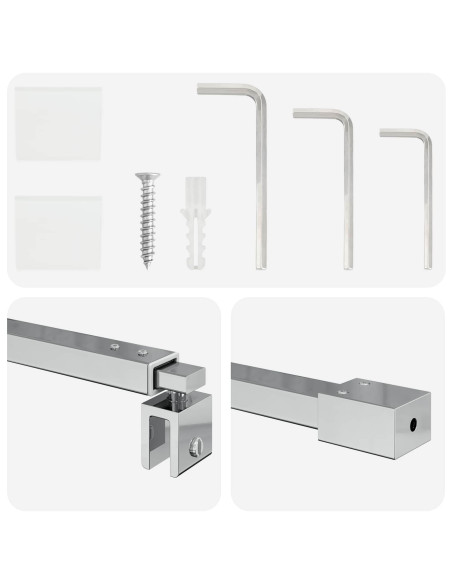 Barra stabilizzatrice doccia 70-120 cm per vetro 6/8 mm Cromato