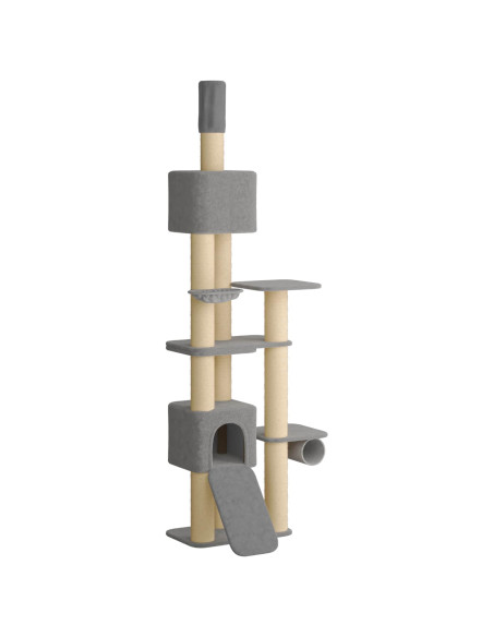Albero tiragraffi da pavimento a soffitto con palo in sisal