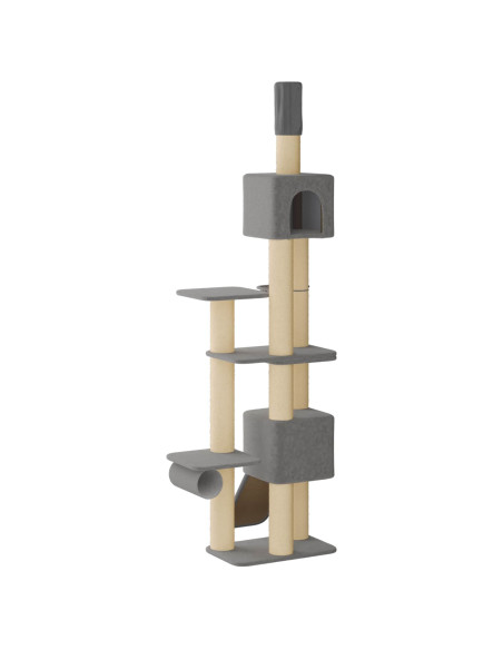 Albero tiragraffi da pavimento a soffitto con palo in sisal