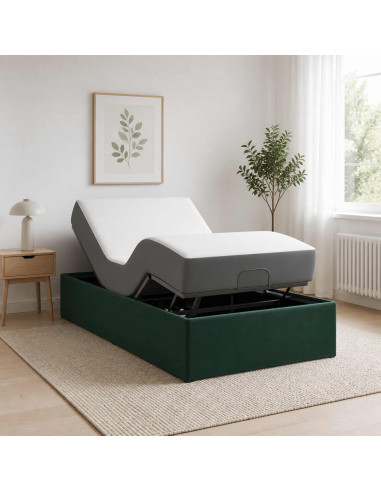 Telaio Letto Elettrico Regolabile Verde Foresta