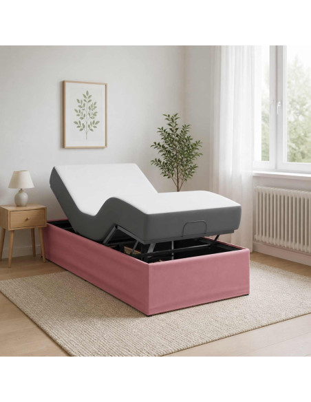 Telaio Letto Elettrico Regolabile Rosa 200 x 70 x 33,5 cm