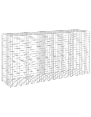 Gabione con filo da 5 mm e rete 10x10 cm 400x100x200 cm
