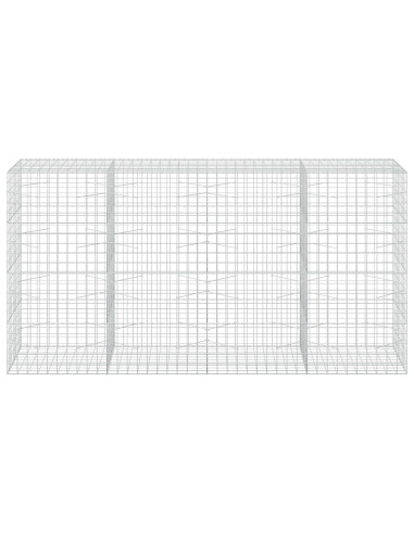 Gabione con filo da 5 mm e rete 10x10 cm 400x100x200 cm