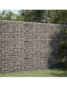 Gabione con filo da 3,5 mm e rete da 5x2,5 cm 50x20x150 cm