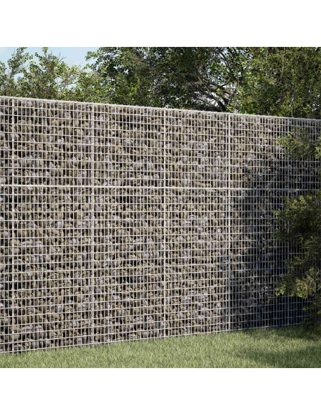 Gabione con filo da 3,5 mm e rete da 5x2,5 cm 50x20x150 cm