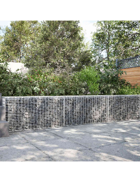 Gabione con filo da 3,5 mm e rete da 5x2,5 cm 200x20x50 cm