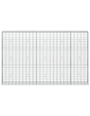 Gabione con Filo da 3,5 mm e Rete da 5x10 cm 250x30x150 cm
