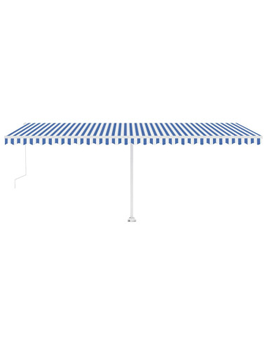 Tenda da Sole Autoportante Automatica 600x300 cm Blu Bianca