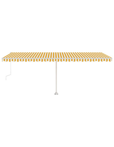 Tenda da Sole Autoportante Automatica 600x300 cm Gialla Bianca