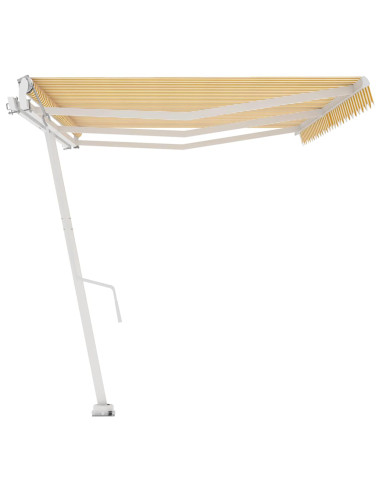 Tenda da Sole Autoportante Automatica 600x300 cm Gialla Bianca