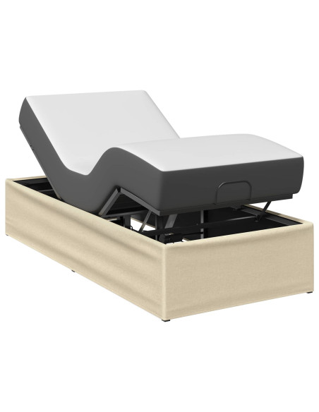 Telaio Letto Elettrico Regolabile Crema 200 x 70 x 33,5 cm