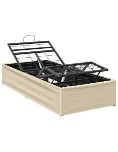 Telaio Letto Elettrico Regolabile Crema 200 x 80 x 33,5 cm 2