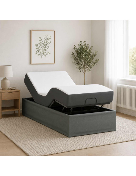 Telaio Letto Elettrico Regolabile Grigio Scuro