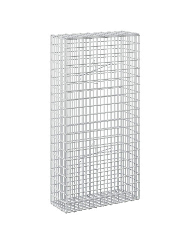 Gabione con filo da 3,5 mm e rete da 5x2,5 cm 50x20x100 cm