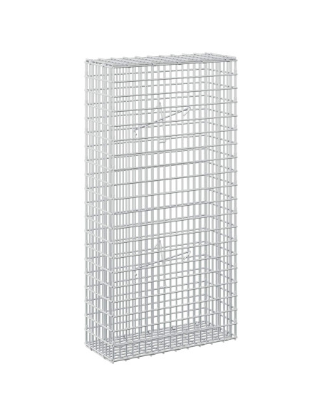 Gabione con filo da 3,5 mm e rete da 5x2,5 cm 50x20x100 cm