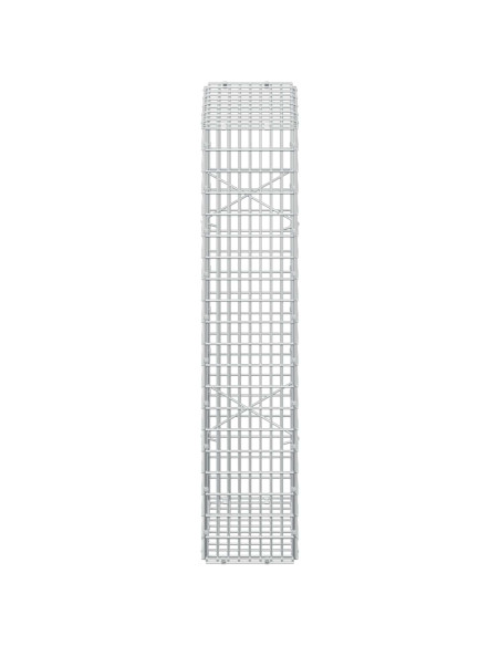 Gabione con filo da 3,5 mm e rete da 5x2,5 cm 50x20x100 cm