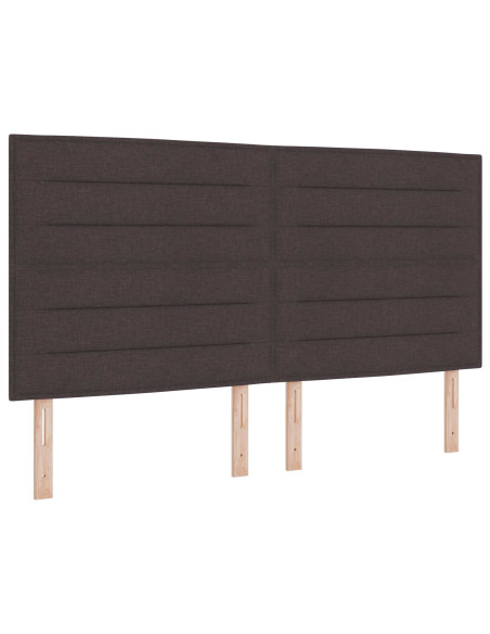 Letto Ottomano con Materasso e LED Marrone Scuro 180 x 200 cm