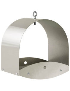 Mangiatoia per uccelli sospesa Acciaio Inox Argento 2