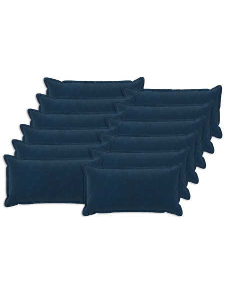 Cuscino con cuscino HOUTEN 12 pz Blu Fleece in microfibra