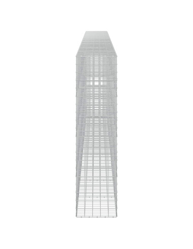 Gabione con filo da 5 mm e rete 10x10 cm 900x50x200 cm