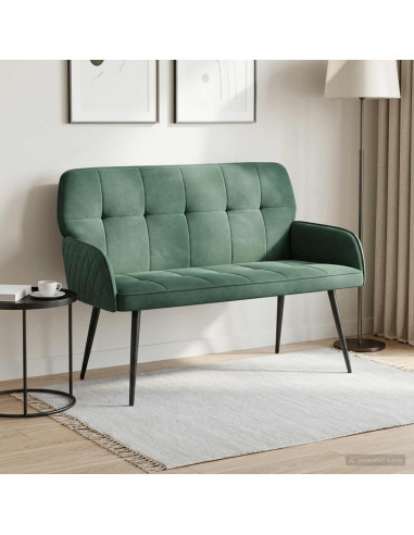 Divano a 2 posti con gambe in metallo 2 posto Verde Mare