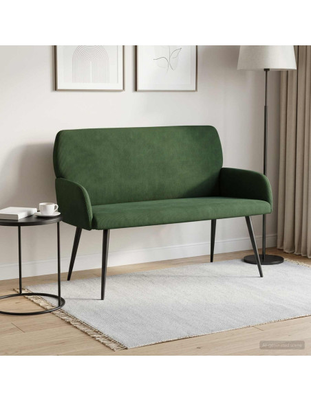 Divano 2 posti con gambe in metallo 2 posto Verde Scuro