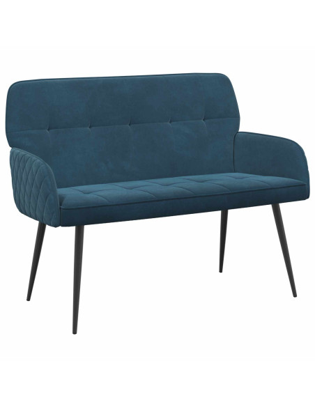 Divano a 2 posti con gambe in metallo 2 posto Blu Velluto