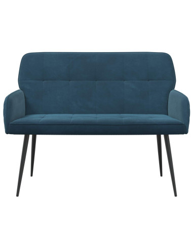 Divano a 2 posti con gambe in metallo 2 posto Blu Velluto