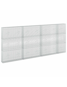 Gabione con filo da 3,5 mm e rete da 5x2,5 cm 350x20x150 cm 2