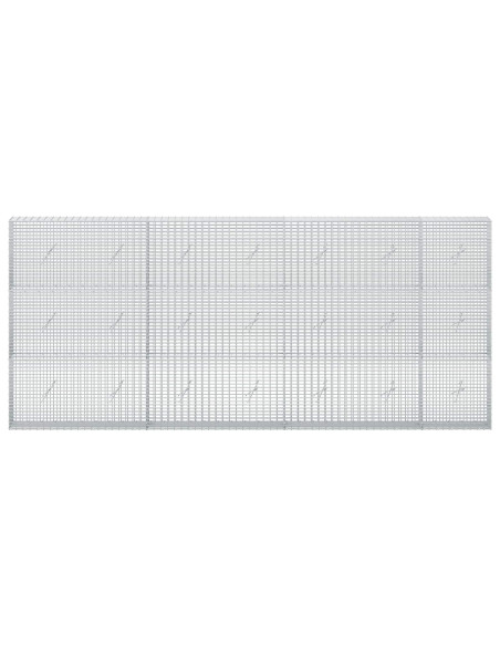 Gabione con filo da 3,5 mm e rete da 5x2,5 cm 350x20x150 cm
