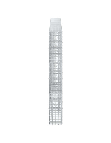 Gabione con filo da 3,5 mm e rete da 5x2,5 cm 350x20x150 cm