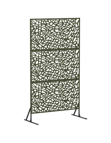 Schermo per Privacy 100 x 50 x 180 cm Acciaio Verde Oliva