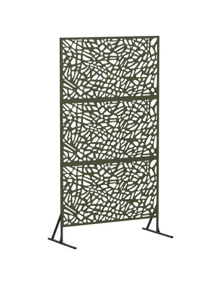 Schermo per Privacy 100 x 50 x 180 cm Acciaio Verde Oliva