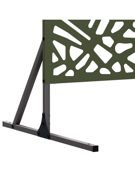 Schermo per Privacy 100 x 50 x 180 cm Acciaio Verde Oliva