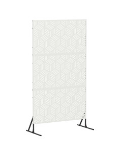 Schermo per Privacy 100 x 50 x 180 cm Acciaio Bianco 2
