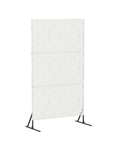 Schermo per Privacy 100 x 50 x 180 cm Acciaio Bianco