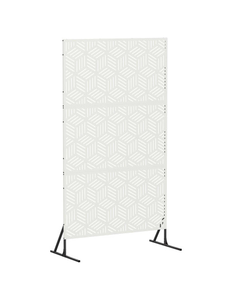 Schermo per Privacy 100 x 50 x 180 cm Acciaio Bianco
