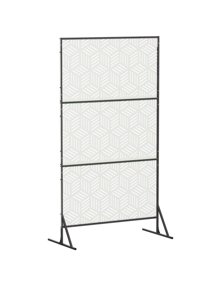 Schermo per Privacy 100 x 50 x 180 cm Acciaio Bianco