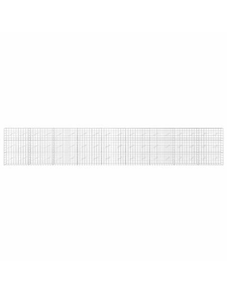 Gabione con filo da 5 mm e rete 10x10 cm 900x10x150 cm
