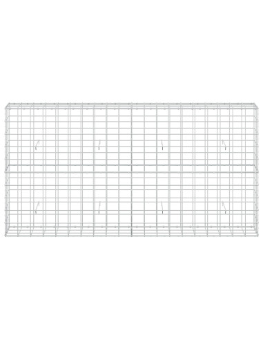 Gabione con filo da 5 mm e rete 10x10 cm 200x30x100 cm
