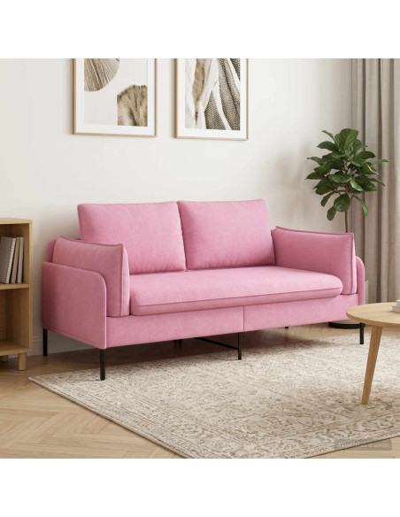 Divano a 2 Posti Rosa 188 x 81 x 89 cm Tessuto