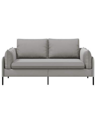 Divano a 2 Posti 2 posto Grigio Chiaro 188 x 81 x 89 cm Velluto