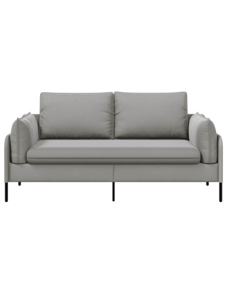 Divano a 2 Posti 2 posto Grigio Chiaro 188 x 81 x 89 cm Velluto