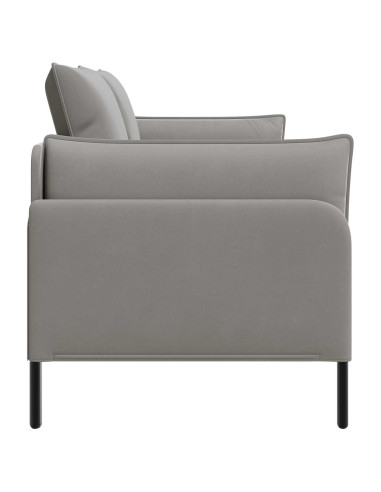 Divano a 2 Posti 2 posto Grigio Chiaro 188 x 81 x 89 cm Velluto