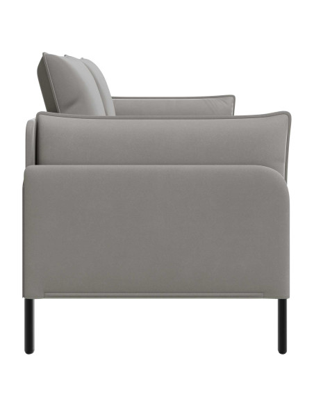 Divano a 2 Posti 2 posto Grigio Chiaro 188 x 81 x 89 cm Velluto
