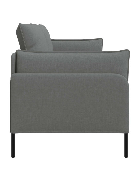 Divano 3-Persone Grigio Scuro 222 x 81 x 89 cm Tessuto