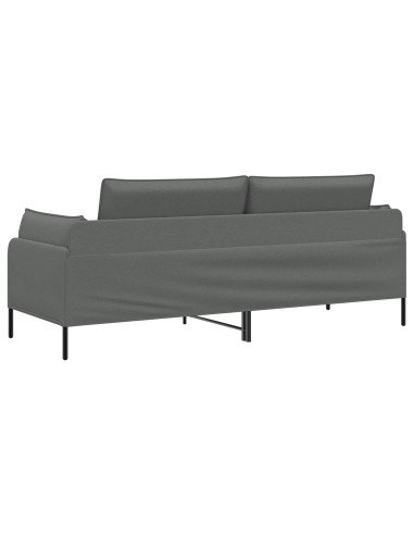 Divano 3-Persone Grigio Scuro 222 x 81 x 89 cm Tessuto