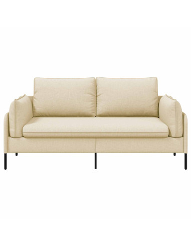 Divano a 2 Posti Crema 188 x 81 x 89 cm Tessuto