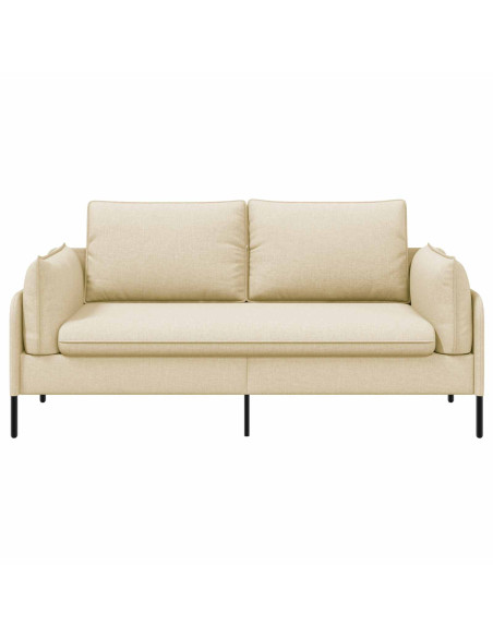 Divano a 2 Posti Crema 188 x 81 x 89 cm Tessuto