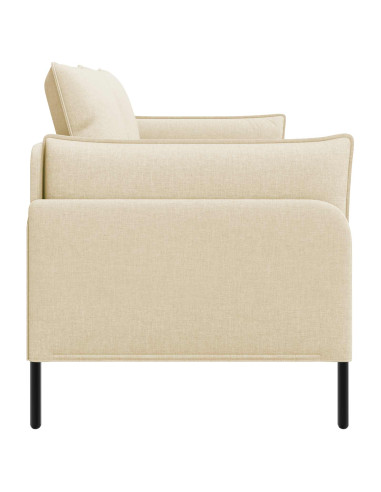 Divano a 2 Posti Crema 188 x 81 x 89 cm Tessuto